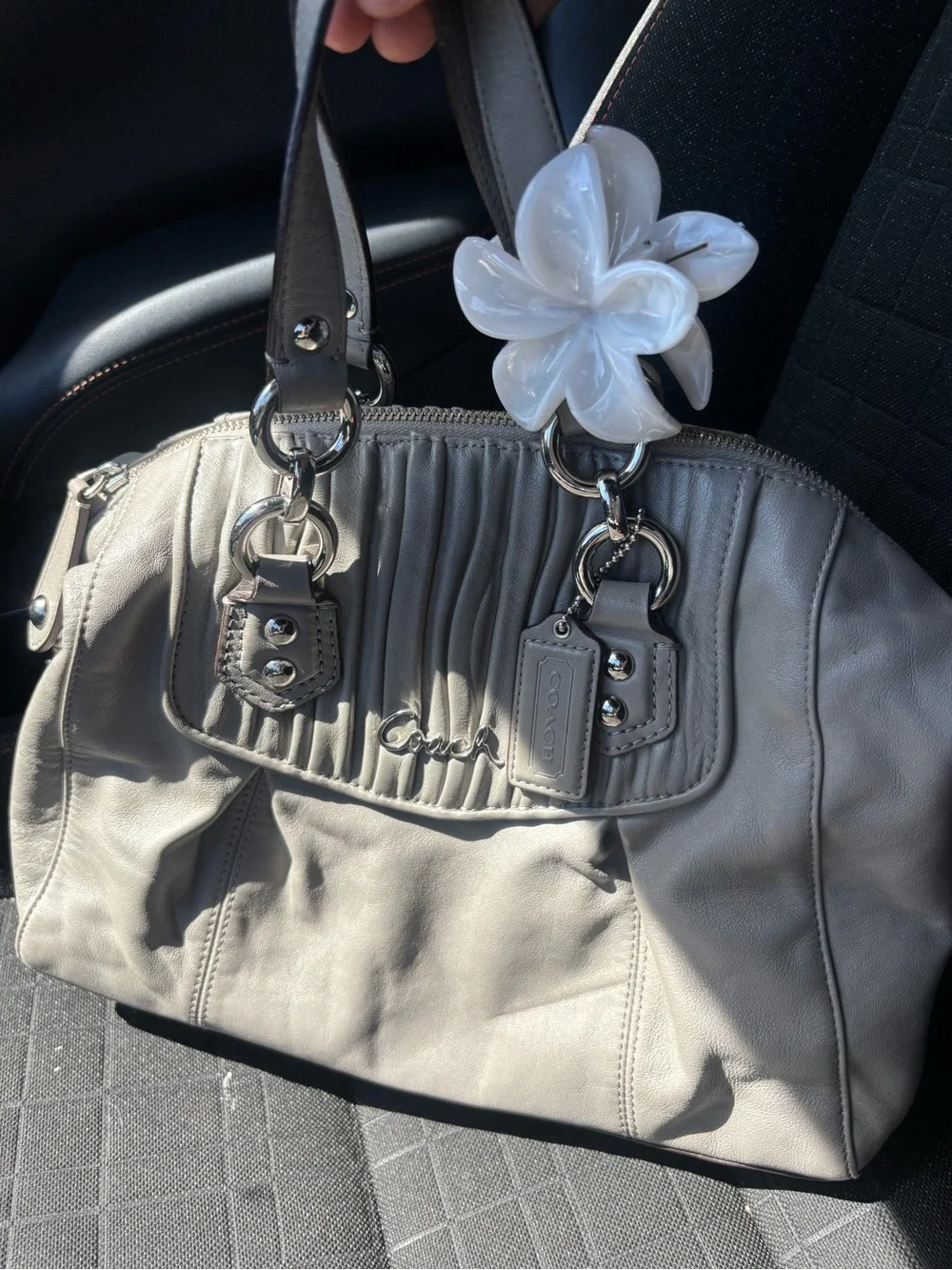 Grey Coach Ashley medium size Fall bag